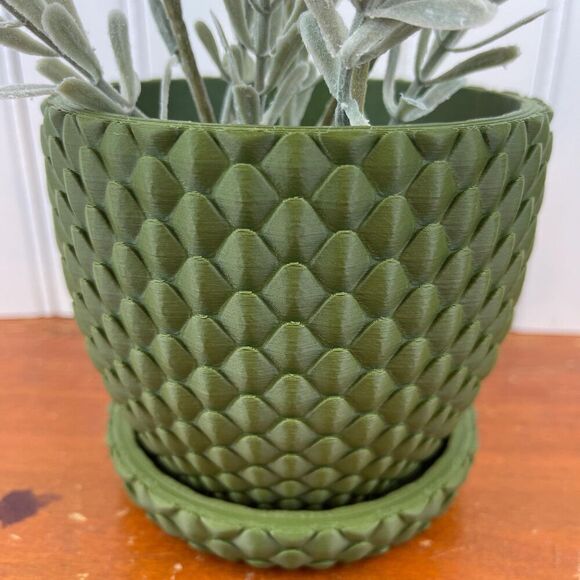 The Dragonscale Planter Pot 01, Indoor Flower Pot, Houseplant - Picture 2 of 9